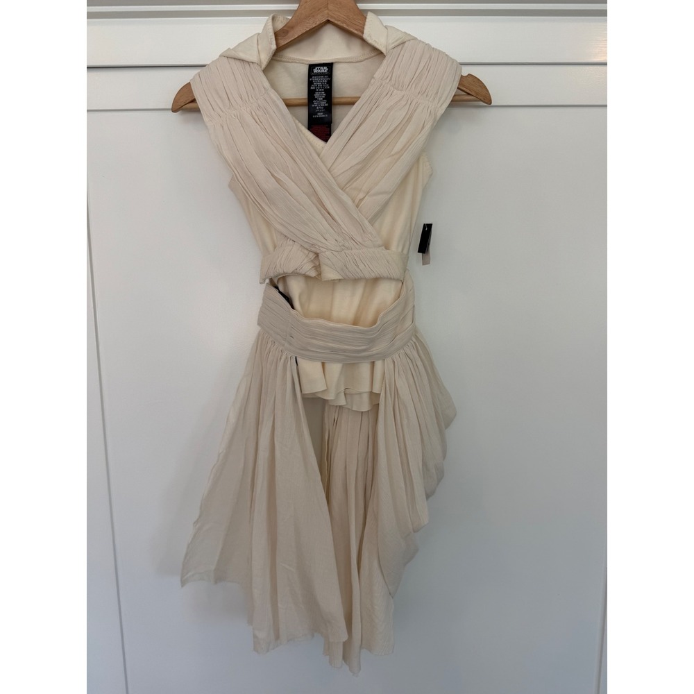 Star Wars Galaxys Edge Kids Jedi Costume Robe Youth Small Rey Disney Cream NWT
